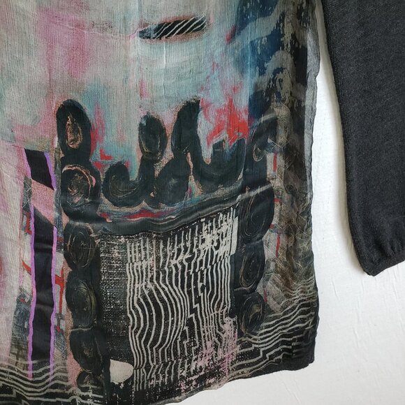 Save the Queen Italy Tunic Sweater Dress Longline Wool Silk Art-to-wear size M - Picture 14 of 14